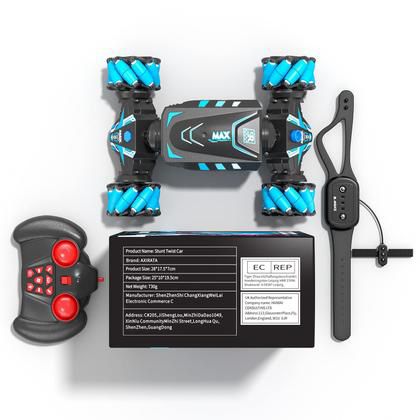 Carro de Controle Remoto com Sensor de Gestos — 4x4 Acrobático com Luzes, Música e Spray