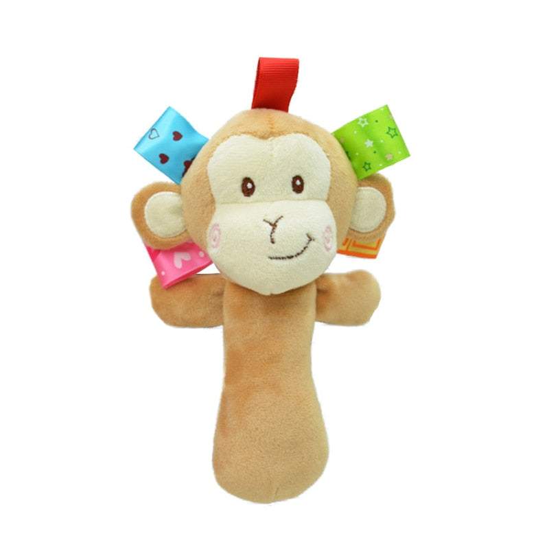 Chocalho Soft de Mão Animais Coloridos | 3-12 Meses