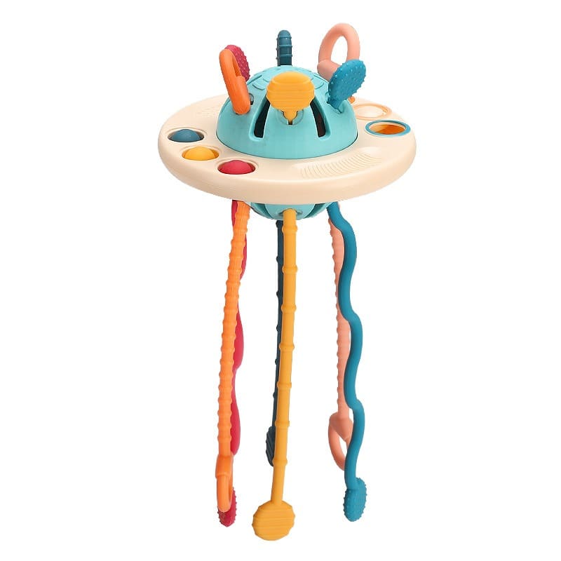 Brinquedo Bebê Montessori Puxa-Puxa Mordedor