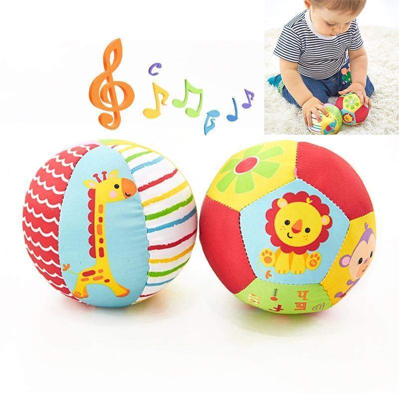 Brinquedo Bola de Tecido Chocalho Soft | 3-12 Meses