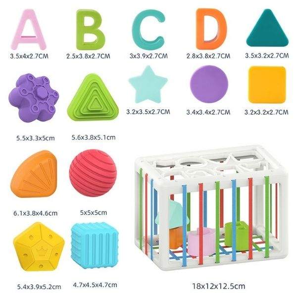 Brinquedo de Encaixe Educativo Montessoriano p /Bebê | 12-36 Meses