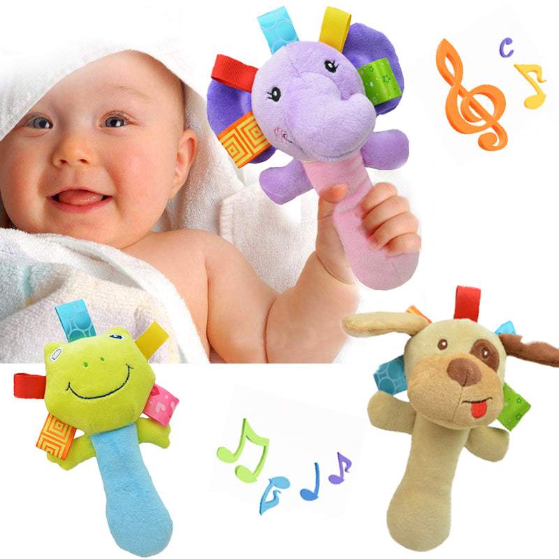 Chocalho Soft de Mão Animais Coloridos | 3-12 Meses