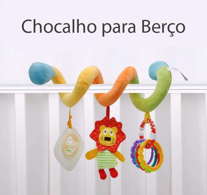 Chocalho Espiral para Berço/Carrinho Bichinhos | 3-18 Meses